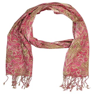 Premium Rayon Printed Stole- Rose   